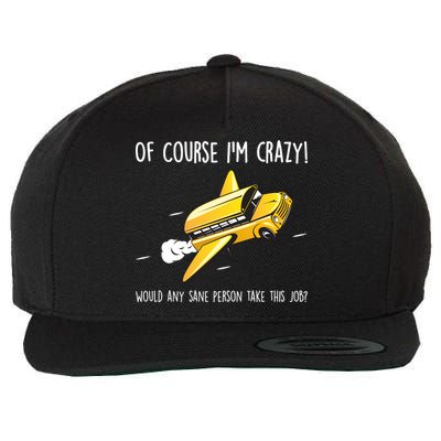 Crazy Bus Driver Wool Snapback Cap