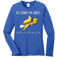 Crazy Bus Driver Ladies Long Sleeve Shirt