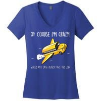 Crazy Bus Driver Women's V-Neck T-Shirt