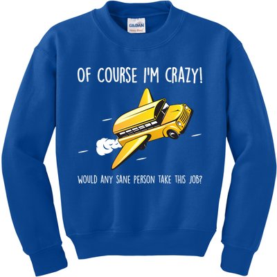 Crazy Bus Driver Kids Sweatshirt
