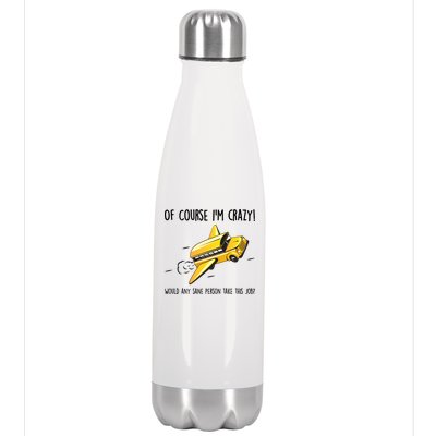 Crazy Bus Driver Stainless Steel Insulated Water Bottle