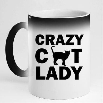 Crazy Cat Lady 11oz Black Color Changing Mug