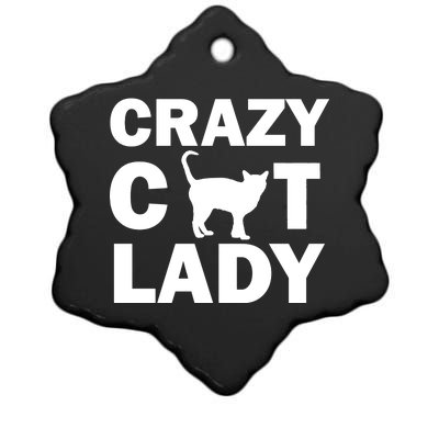 Crazy Cat Lady Ceramic Star Ornament