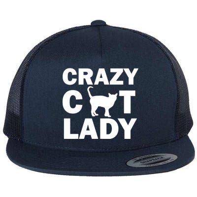 Crazy Cat Lady Flat Bill Trucker Hat