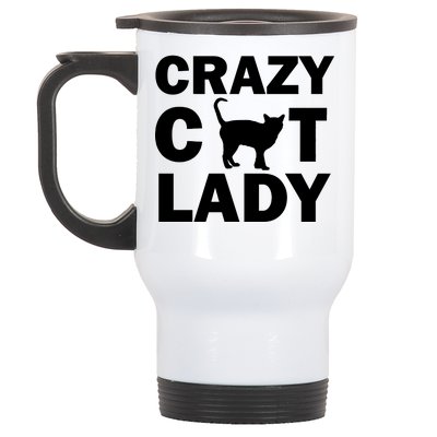 Crazy Cat Lady Stainless Steel Travel Mug