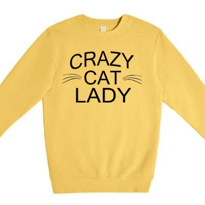 Crazy Cat Lady Whiskers Premium Crewneck Sweatshirt