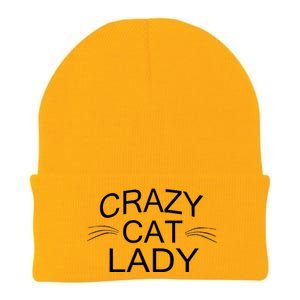 Crazy Cat Lady Whiskers Knit Cap Winter Beanie