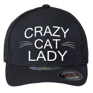 Crazy Cat Lady Whiskers Flexfit Unipanel Trucker Cap