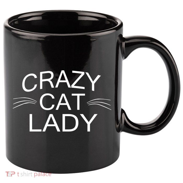 Crazy Cat Lady Whiskers 11oz C Handle Ceramic Mug