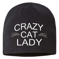 Crazy Cat Lady Whiskers Sustainable Beanie