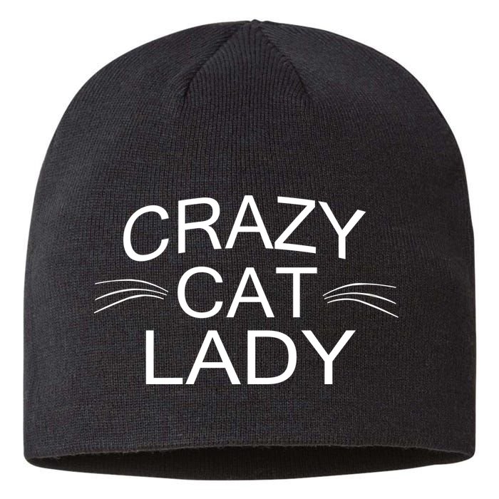 Crazy Cat Lady Whiskers Sustainable Beanie