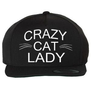 Crazy Cat Lady Whiskers Wool Snapback Cap