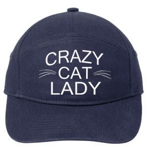 Crazy Cat Lady Whiskers 7-Panel Snapback Hat