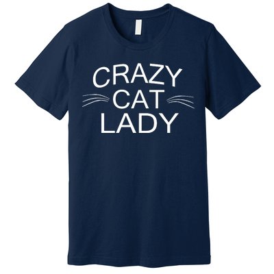 Crazy Cat Lady Whiskers Premium T-Shirt