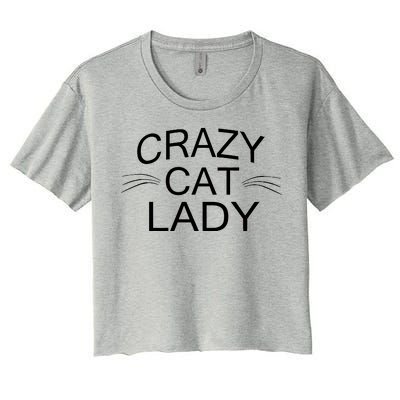 Crazy Cat Lady Whiskers Women's Crop Top Tee