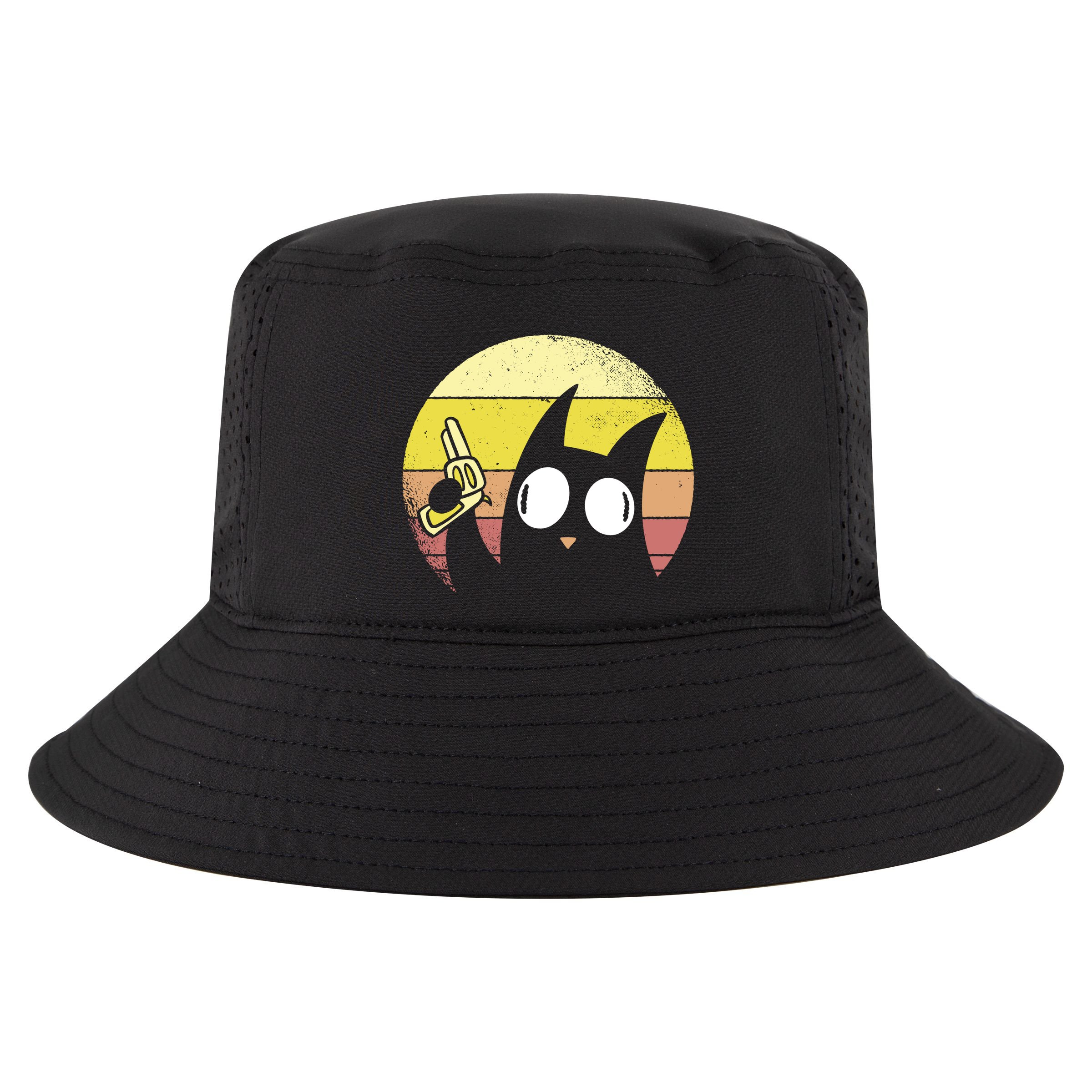Crazy Cat Retro Sunset Cool Comfort Performance Bucket Hat