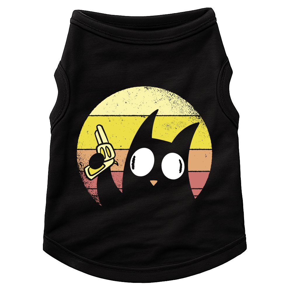 Crazy Cat Retro Sunset Doggie Tank
