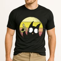 Crazy Cat Retro Sunset Cooling Performance Crew T-Shirt