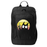 Crazy Cat Retro Sunset City Backpack