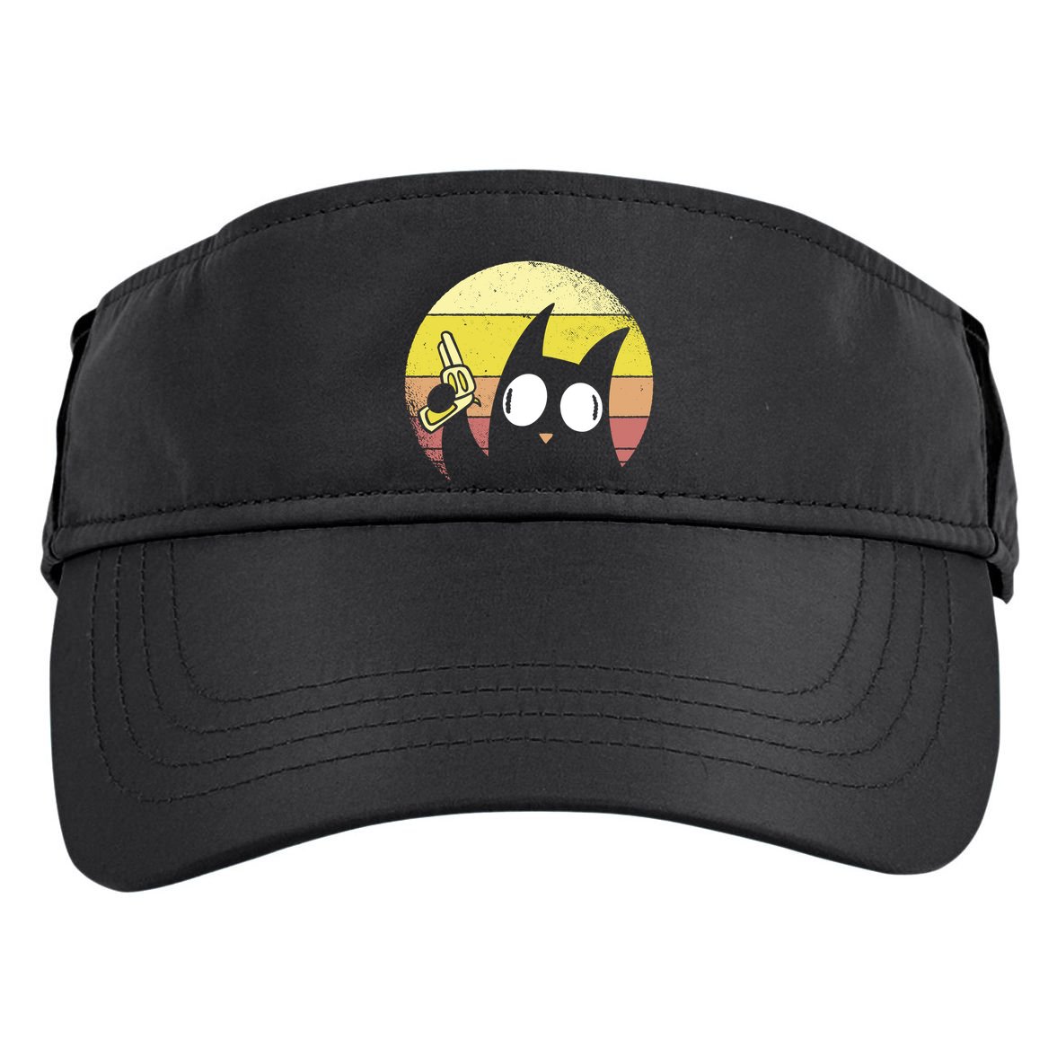Crazy Cat Retro Sunset Adult Drive Performance Visor