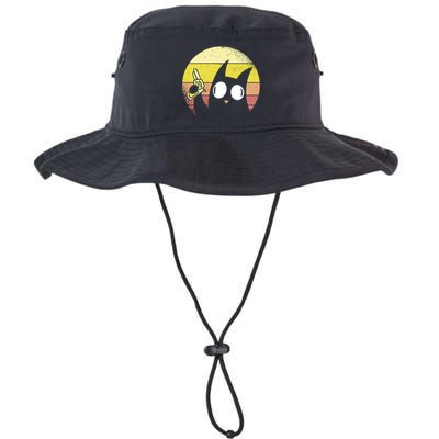 Crazy Cat Retro Sunset Bucket Hat