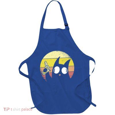Crazy Cat Retro Sunset Full-Length Apron With Pockets
