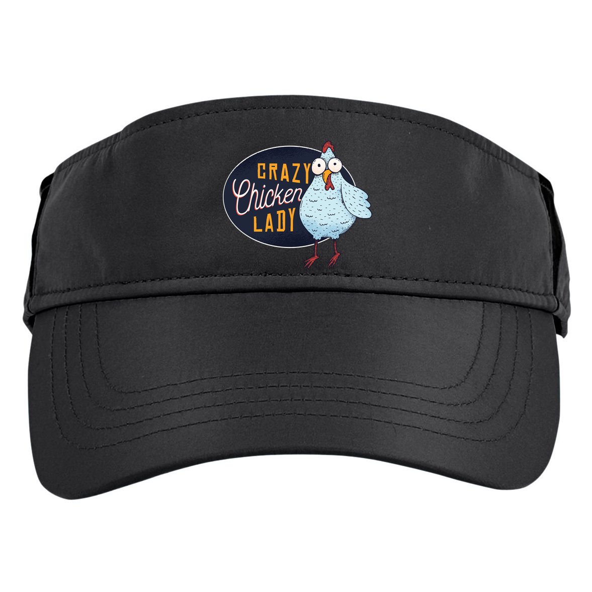 Crazy Chicken Lady Adult Drive Performance Visor
