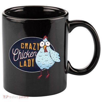 Crazy Chicken Lady 11oz C Handle Ceramic Mug