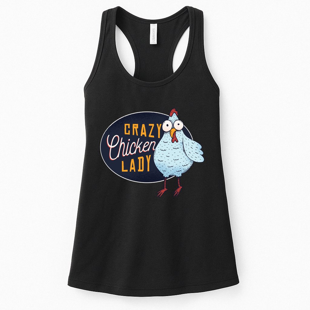 Crazy Chicken Lady Womens Tank Top