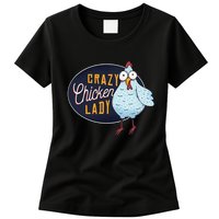 Crazy Chicken Lady Womens T-Shirt