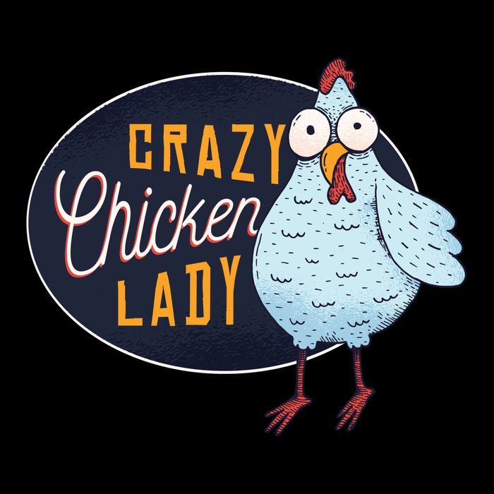 Crazy Chicken Lady Womens T-Shirt