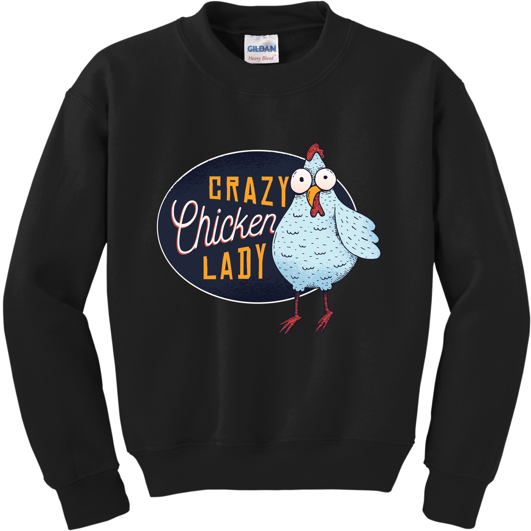 Crazy Chicken Lady Kids Sweatshirt