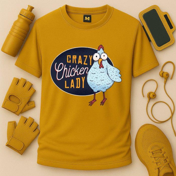 Crazy Chicken Lady Cooling Performance Crew T-Shirt