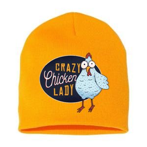 Crazy Chicken Lady Short Acrylic Beanie