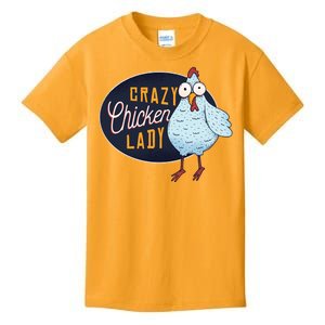 Crazy Chicken Lady Kids T-Shirt