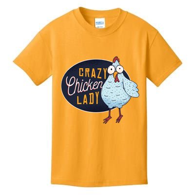Crazy Chicken Lady Kids T-Shirt