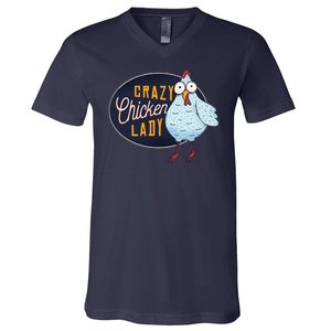 Crazy Chicken Lady V-Neck T-Shirt