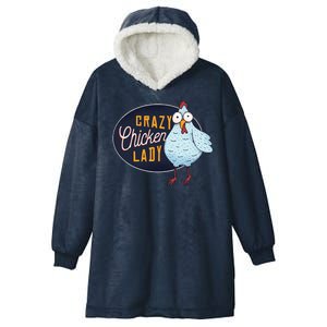 Crazy Chicken Lady Hooded Wearable Blanket