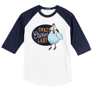 Crazy Chicken Lady Baseball Sleeve Shirt