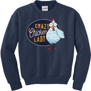 Crazy Chicken Lady Kids Sweatshirt