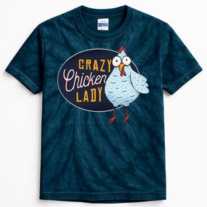 Crazy Chicken Lady Kids Tie-Dye T-Shirt