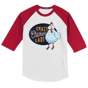 Crazy Chicken Lady Kids Colorblock Raglan Jersey