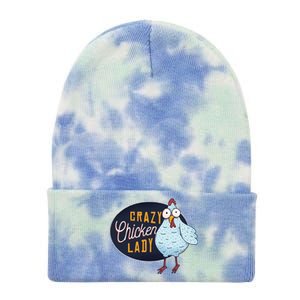 Crazy Chicken Lady Tie Dye 12in Knit Beanie