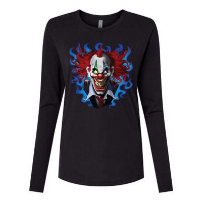 Crazy Clown Womens Cotton Relaxed Long Sleeve T-Shirt