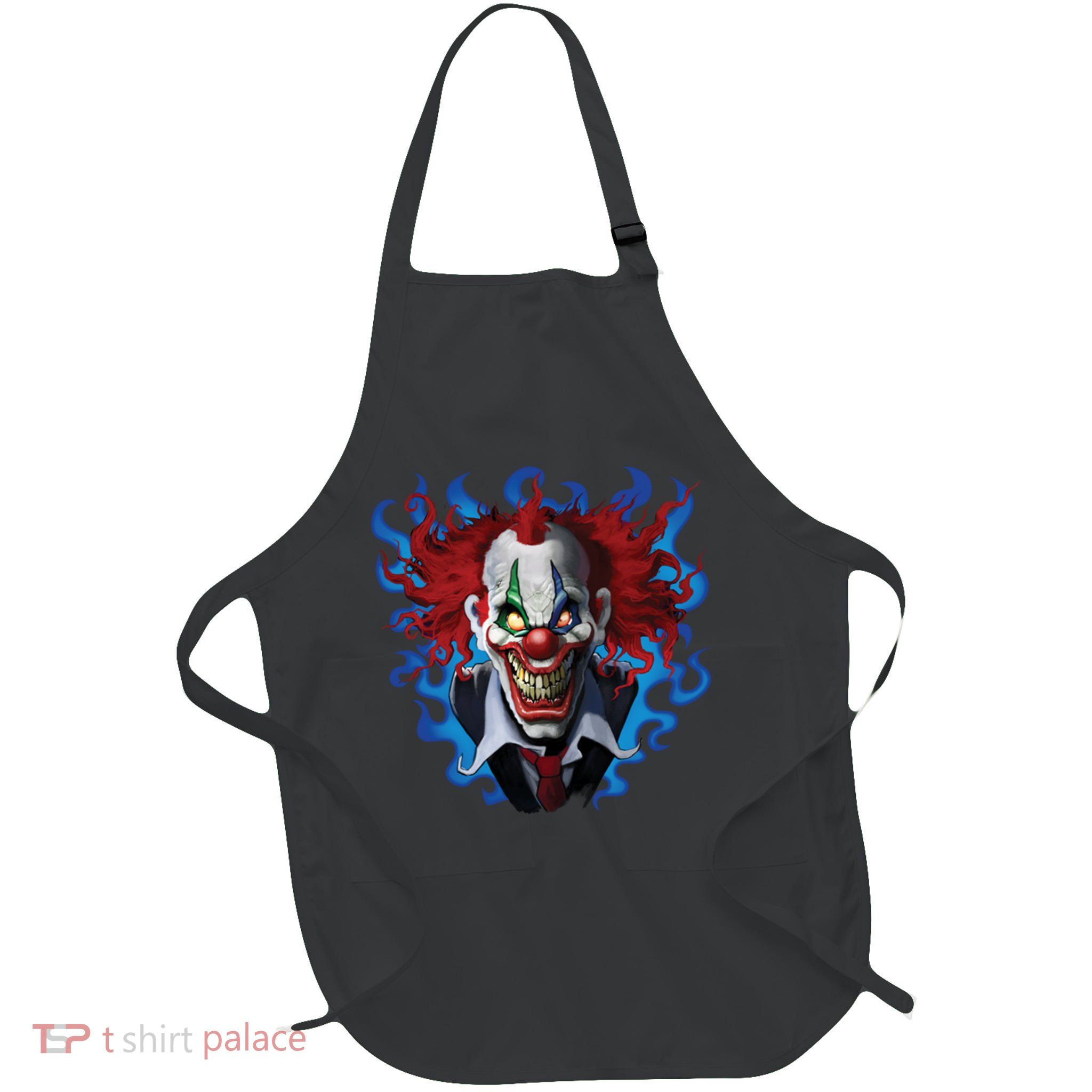 Crazy Clown Full-Length Apron With Pockets