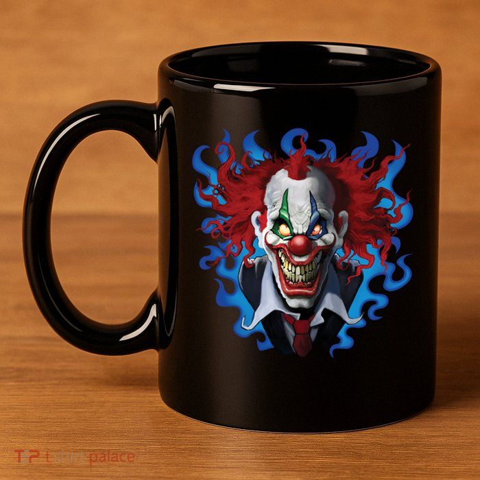Crazy Clown 11oz C Handle Ceramic Mug