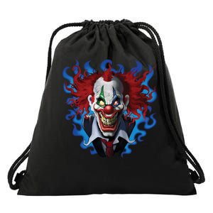 Crazy Clown Drawstring Bag