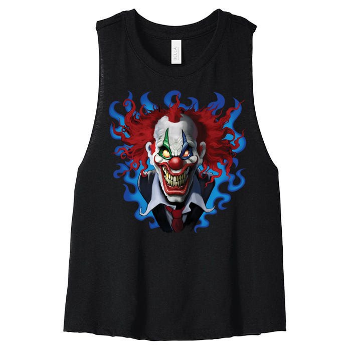 Crazy Clown Women's Racerback Cropped Tank