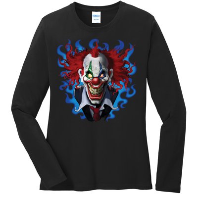 Crazy Clown Ladies Long Sleeve Shirt