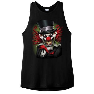 Crazy Clown Smiling Ladies PosiCharge Tri-Blend Wicking Tank